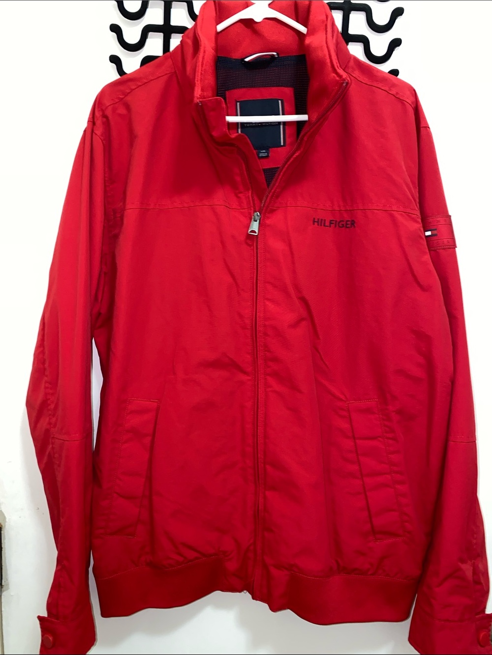 Tommy Hilfiger Men's Red Lightweight Zip Jacket